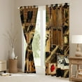 thumbnail image 3 of Manfei Wildlife Bear Child Black Out Curtains, Farmhouse Lodge Cabin Curtains Pack of 2 (42x63 Each), Vintage Rustic Patchwork Bedroom Curtains, Curtains and Drapes Room Decor, 3 of 6