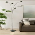 thumbnail image 5 of Mushroom 5 Light Arc Floor Lamp - Black Nickel Dimmer switch Marble base, 5 of 11