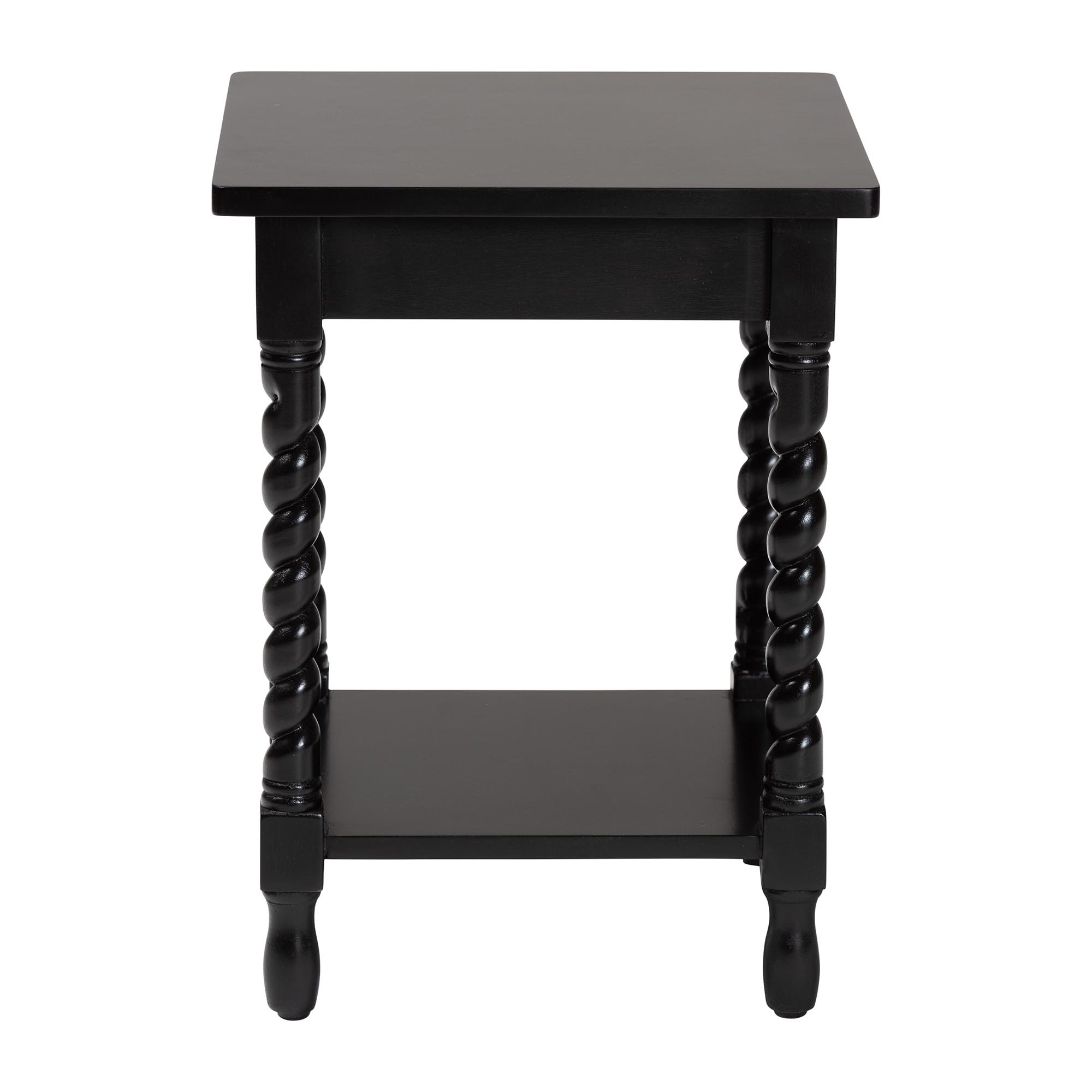 bali & pari Niklas Mid-Century Nightstand, 1-Drawer, Black