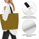 thumbnail image 3 of Balery Retro Yellow and Black Houndstooth Bolsa Tote Estilo Estético con Cremalleras, Bolsa de Hombro, Bolsa de Compras Grande y Plegable, 3 of 8