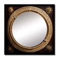 thumbnail image 2 of Designart "Ancient Cosmic Cartography Celestial Mapping" Astrology Square Mirror For Wall Decor - Large Gold Square Mirror Printed Wall Decor - Modern Square Living Room Mirror, 2 of 5
