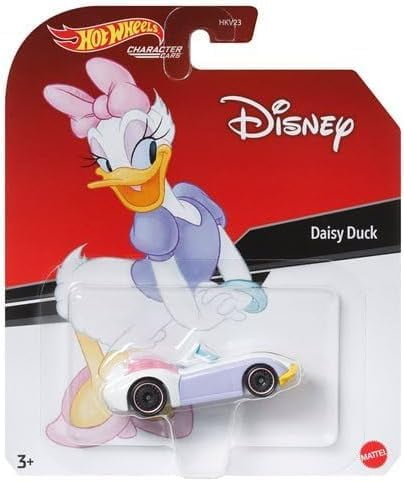 Hot Wheels Disney Donald & Daisy Duck Character Cars, 2-Pack Collectible Die-Cast Vehicles