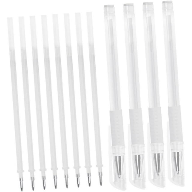White Eyebrow Mapping Pens with Marking Tools and Refills for Precise Lip and Skin Positioning.,White