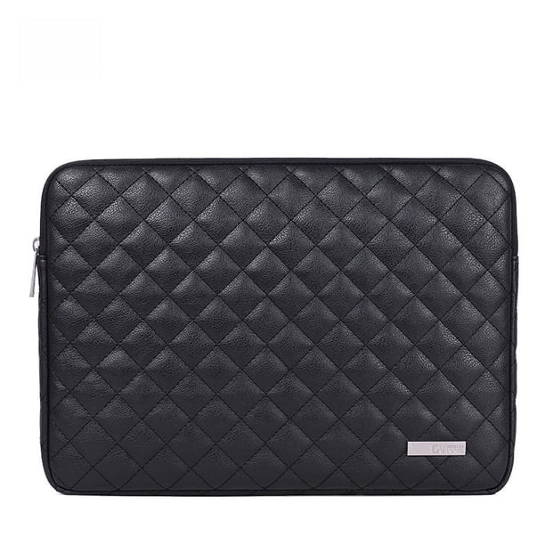 Bolso para portátil con diseño de lichi, estilo cuadrícula de diamantes, bolso interior, multifuncional, cómodo y transpirable