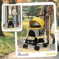 thumbnail image 3 of PawHut 4 Wheels Pet Stroller, 3 in 1 Dog Cat Travel Folding Carrier, 3 of 10