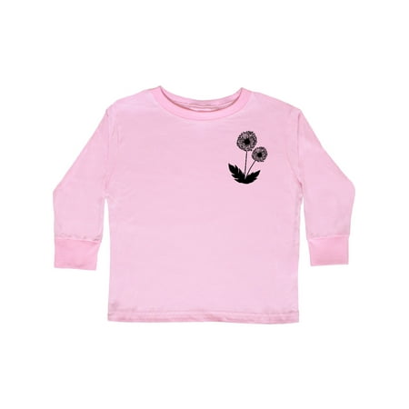 

Inktastic Pocket Dandelion in Black Gift Toddler Boy or Toddler Girl Long Sleeve T-Shirt