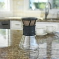 thumbnail image 2 of Cafe Brew PO108 BLACK 8 Cup Pour-Over Coffeemaker with Permanent Filter, 40 oz, Black, 2 of 3