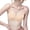 Beige, variant on Women Half Cup Low Cut Wireless Seamless Bra Liquid Soft Molded Pads Breathable Nylon Gentle Gathering Support No Show Invisible Bralette White XL