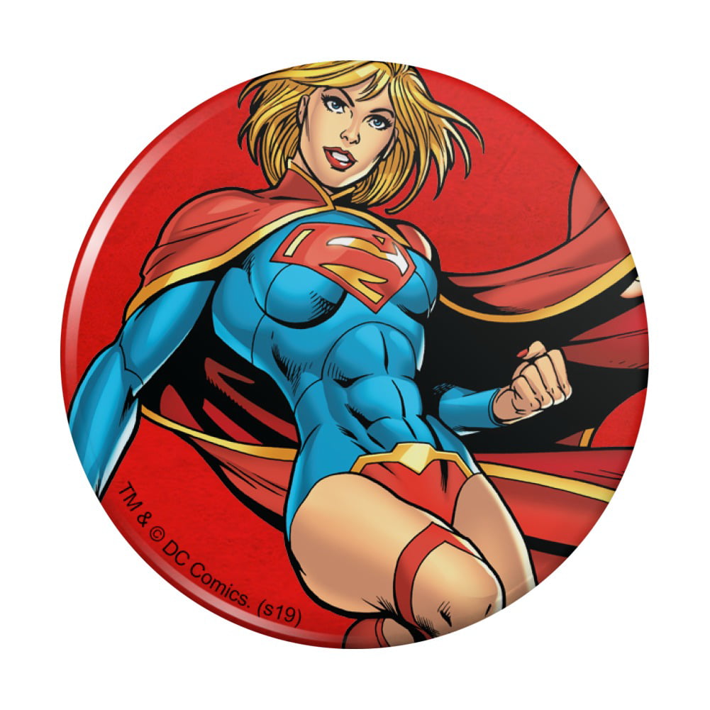 Superman Supergirl Character Pinback Button Pin 