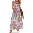 thumbnail image 1 of Vestido sin mangas con trazos de rayas de acuarela de colores para iPhone 12 Pro Max, vestidos formales para ocasiones especiales para mujer, 1 of 7