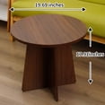 thumbnail image 3 of BEJOLO Round Coffee Table, Modern Table with Wood Grain Finish, End Table Side Tables for Living Room (Walnut), 3 of 10