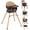 Coffee, variant on INFANS Baby High Chair, 6 in 1 Wooden Convertible Highchair for Babies and Toddlers, Infant Dining Booster Seat Kids Stool with Adjustable Removable Tray