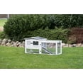 thumbnail image 3 of TRIXIE Weatherproof Outdoor 2-Story Wooden Small Animal Hutch with Large Run & Tray, Gray, 3 of 7
