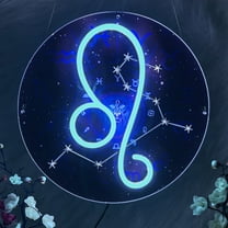 Horoscope Neon Sign, Leo LED Neon Signs For Wall Decor, Astrology Zodiac Horoscope Neon Lights, Halloween/Thanksgiving/Christmas/Birthday Gift, Home Room Decor