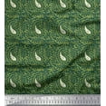 thumbnail image 1 of Soimoi Tissu Poly Georgette Feuilles & Paisley Imprimé Bloc 1 Yard 42 Pouces de Large, 1 of 3