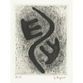 thumbnail image 2 of Yo Sugano 12x14 Gold Ornate Wood Frame and Double Matted Museum Art Print Titled - Fantasy in Zwart (1937 - 1969), 2 of 4
