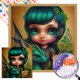 thumbnail image 1 of (ZQS956 AB) Diamante AB Parcial Diamante Dragón Y Niña Serie Personajes Diamante Resina 40 * 40 CM Tamaño Del Lienzo 45 * 45 Cm, 1 of 9