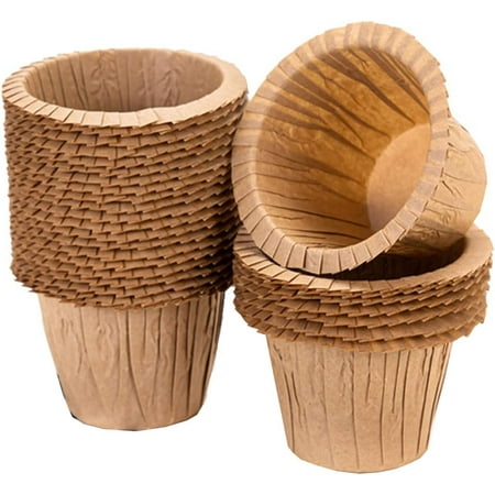 90Pcs Cupcake Liners Pack Cupcake Baking Cups Paper Baking Cups Cupcake Wrappers for Bridal Showers Wedding Holiday Birthday Party Decorations Brown