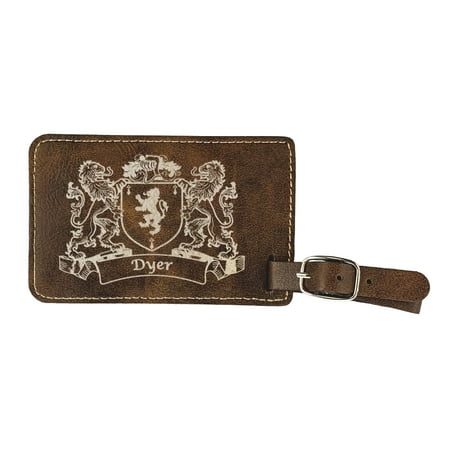 

Dyer Irish Coat of Arms Luggage Tag(set of 2) - Rustic Leather