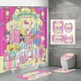 thumbnail image 1 of Fabricantes de fuentes de comercio electrónico transfronterizo Impresión digital 3D Cortina de ducha de baño de poliéster impermeable Hello Kitty Serie 3 fabricantes directos, 1 of 5