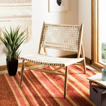 Safavieh Bandelier Leather Weave Nautical Accent Chair ...