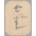 thumbnail image 3 of Monet, Claude 19x24 Black Modern Framed Museum Art Print Titled - Caricature of a Man in the Small Hat, 3 of 5