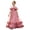 d-332Pink701, variant on HAYIMI Child Girls Sparkly Layered Tutu Party Dress Glitter Formal Gown For Toddler Kids O-Neck Puff Sleeve Boho Dresses