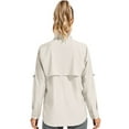 thumbnail image 2 of POENTAB Long Sleeve Fishing Shirts for Women Quick Dry Sun UV Protection Convertible Button Shirt Blouse for Hiking Safari, 2 of 8