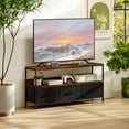 thumbnail image 2 of HOMCOM TV Stand, TV Table with Storage for 55 Inch Television, Rustic Brown, 2 of 10