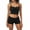 Black, variant on Musuos Women's Summer Clothes 2Pcs Outfits Mini Bow Contrast Trim Cami Tops with Shorts Set Streetwear