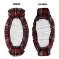 thumbnail image 6 of ZIATUBLES Universal UTV Front Seat Covers, 2-Pack Fits for Kawasaki Mule, Waterproof, Scratch-Resistant and Easy-Clean Protective Covers for Outdoor Farm Ranch (Dark Red Black Plaid), 6 of 8
