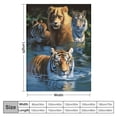 thumbnail image 4 of ONETECH  Blanket Soft Fluffy Throw for Sofa Bed Tiger Leopard Lion, 4 of 6