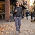 thumbnail image 6 of Mens Heavyweight Fleece Lined Jogger Trousers Elastic Cuff Casual Winter Sweatpants with Zipper Side Pockets for Daily Wear, 6 of 9