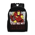 thumbnail image 1 of Custom Iron Man Gauntlet Sacrifice Travel Backpack Men Women School Computer Bookbag College Student Daypack Bags, 1 of 5
