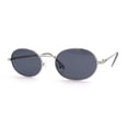 thumbnail image 3 of 1990s Dad Shade Round Oval Metal Rim Sunglasses Silver Black, 3 of 4