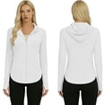 thumbnail image 6 of Shihyeh Women's UPF 50+ Lightweight Athletic Jacket Sun Protection Full Zip Long Sleeve Shirts Hiking Outdoor Pockets, 6 of 9