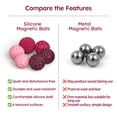 thumbnail image 3 of DIDUBUY Magnetic Silicone Fidget Balls, 6 Pcs Sensory Stress Relief Desk Toy for Adults Teens Autism ADHD Anxiety, 3 of 13