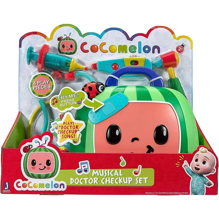Cocomelon Boo Boo JJ Deluxe Feature Plush - Includes Doctor Checkup Bag, Bandages, and Accessories to Care for JJ - 9 Total Accessories 