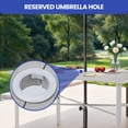 thumbnail image 6 of ModFusion 59-inch Outdoor Dining Table for 6, Gray Furniture Choice with 2-inch Umbrella Hole & Sturdy Iron Frame for Rooms, 6 of 10
