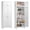 White-90" H-RI, variant on Polup 86" Height Modern Metal Pantry Storage Cabinet with Doors and Adjustable Shelves White for Living Room Kitchen and Home
