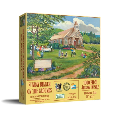 SUNSOUT INC - Sunday Dinner on the Grounds - 1000 pc Jigsaw Puzzle by Artist: Peggy Myrick Knight - Finished Size 20" x 27" - MPN# 22164