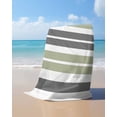 thumbnail image 4 of Sage Green Grey Striped Beach Towels Oversized Super Absorbent, Gray Modern Abstract Art Lightweight Bath Towel Quick Dry Sets For Bathroom/Pool/Rv Camping/Beach Play/Gym Room/Picnic 30"x60", 4 of 8