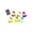Multicolor-3C-home supplies, variant on MORESEC Home 118in 30-Light LED Copper Wire Easter Rabbit String Lights Multicolor Holiday Decorative Party Light Strip Room Decor
