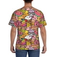 thumbnail image 3 of Bixox Men's Fruit-Flavored Ice-Cream Printed Short Sleeve Skinny Athletic T-Shirt, 3 of 6