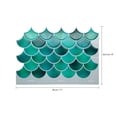thumbnail image 6 of Walplus 11" x 8" 8 sheets Peel and Stick Tile Backsplash for Kitchen Bathroom Kitchen Decor Fresh Turquoise Glossy, 6 of 12