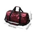thumbnail image 3 of Large Capacity Gym Duffle Bag, Waterproof Sports Bag with Trolley Sleeve, Dry Wet Separation, Shoe Compartment, for Travel Workout (1-Pack), 3 of 6