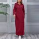 thumbnail image 3 of mfyjkho Vestidos de fiesta para mujer, Sudadera con capucha de punto grande para mujer con vestido informal de terciopelo Vestidos largos para mujer m, 3 of 8