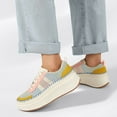 thumbnail image 3 of Mepaouo Retro Platform Sneakers for Women Lace up Casual Walking Outdoor Running Canvas Shoes(Colorful,8.5), 3 of 9