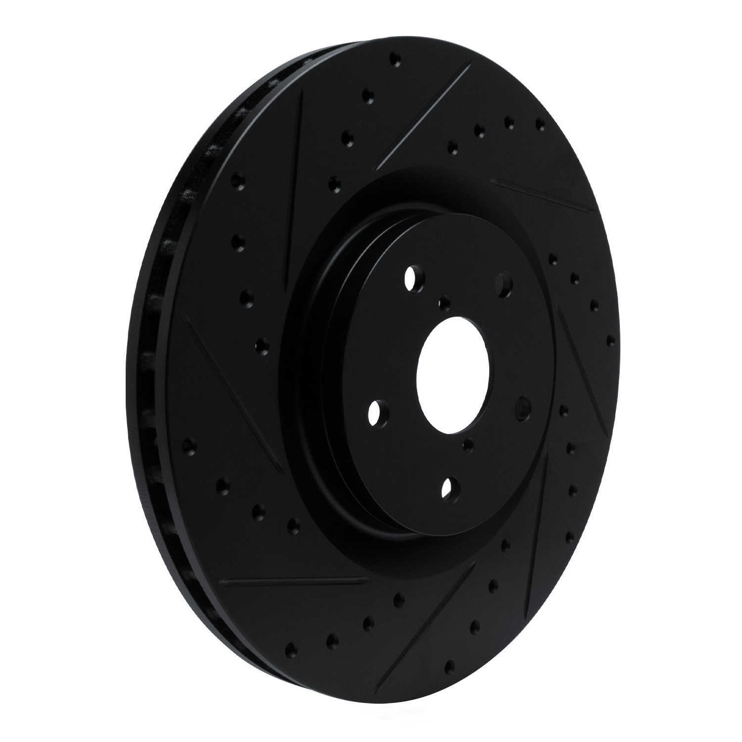 Dynamic Friction Company 633-13043L DFC Brake Rotor - Drilled And Slotted - Black