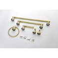 thumbnail image 6 of 6-Pieces Brushed Gold Bathroom Hardware Set SUS304 Stainless Steel Round Wall Mounted Includes Hand Towel Bar,Toilet Paper Holder,Robe Towel Hooks,Bathroom Accessories Kit, 6 of 9